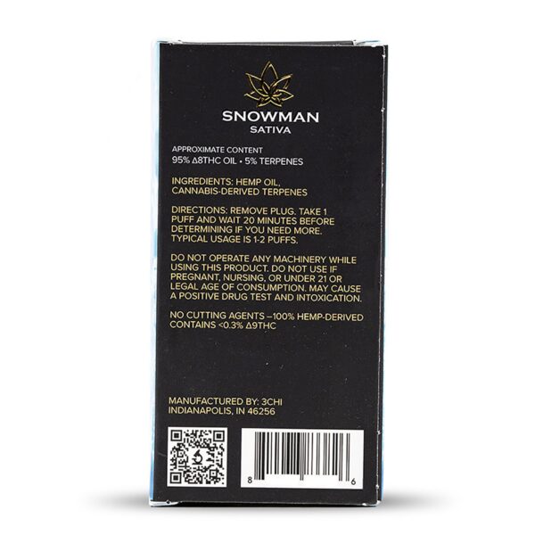 3Chi Delta-8-THC Disposable Vape Pen – Snowman - Image 3