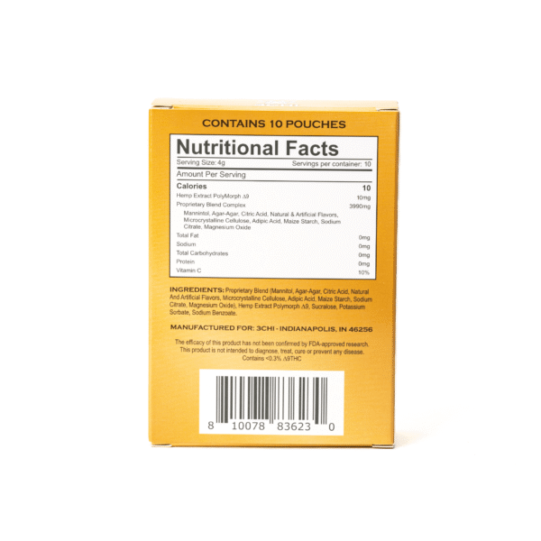 3Chi Delta-9-THC Flavored Drink Enhancer – Tangerine Lime (100 mg Total Delta-9-THC) - Image 3