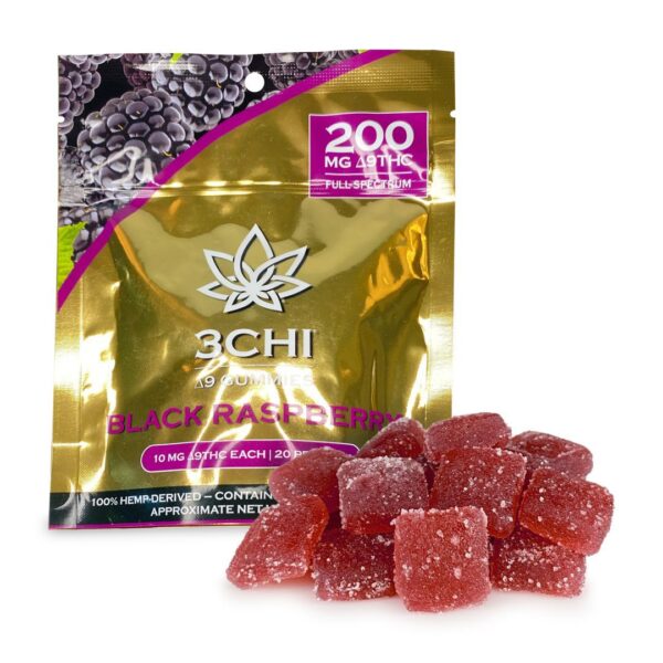 3Chi Delta-9-THC Gummies – Black Raspberry (200 mg Total Delta-9-THC)