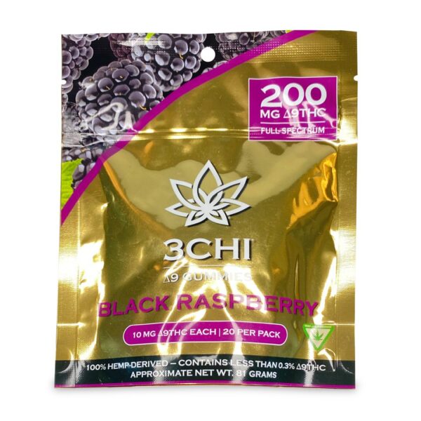 3Chi Delta-9-THC Gummies – Black Raspberry (200 mg Total Delta-9-THC) - Image 2