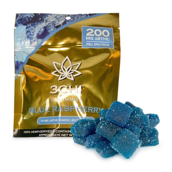 3Chi Delta-9-THC Gummies – Blue Raspberry (200 mg Total Delta-9-THC)