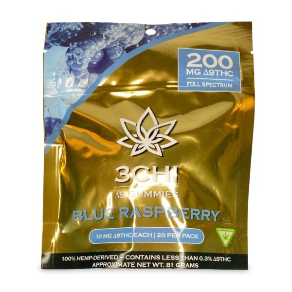 3Chi Delta-9-THC Gummies – Blue Raspberry (200 mg Total Delta-9-THC) - Image 2