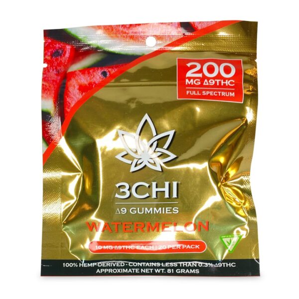3Chi Delta-9-THC Gummies – Watermelon (200 mg Total Delta-9-THC) - Image 2