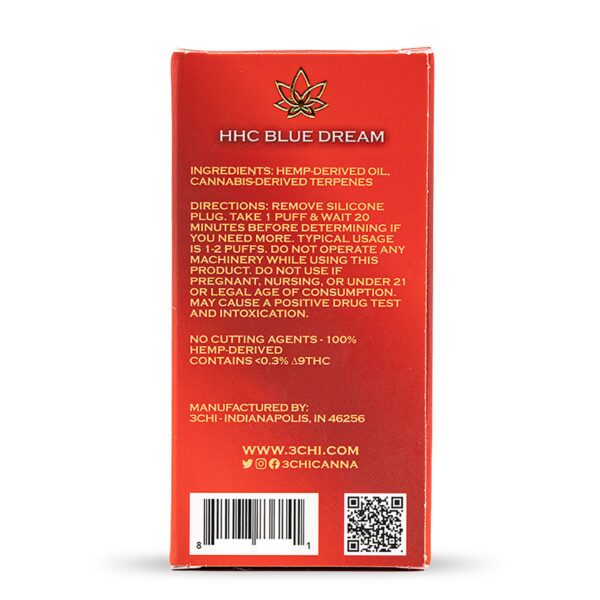 3Chi HHC Disposable Vape Pen – Blue Dream - Image 3