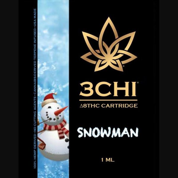 3Chi Snowman Delta-8-THC Vape Cartridge with Cannabis Derived Terpenes - Image 2