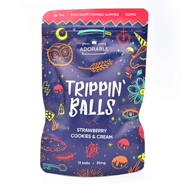 300mg THC Infused Trippin Balls – Adorable | Premium Cannabis Edibles for a Psychedelic Experience