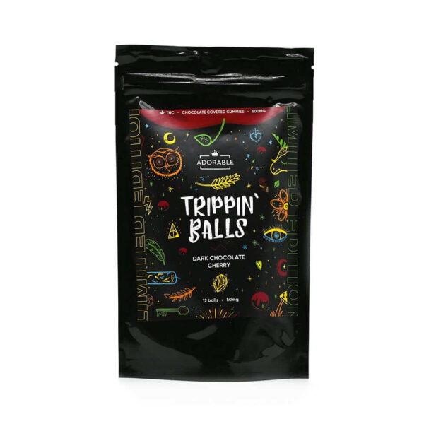 600mg Dark Chocolate Cherry THC Infused Trippin Balls – Adorable: A Decadent, Potent Experience