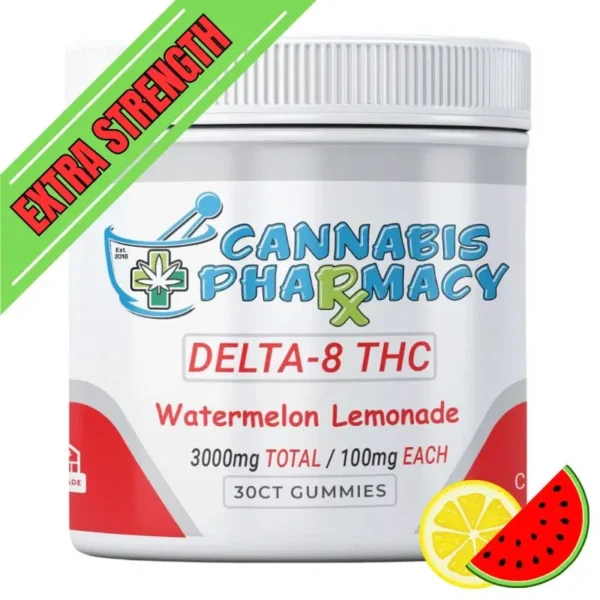 Elite Cannacy Delta-8 THC Gummies | 100mg – Watermelon Lemonade – 30ct