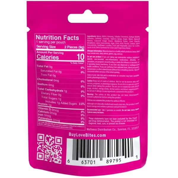 Love Bites | Female Enhancement Gummies | 2 Count - Image 2