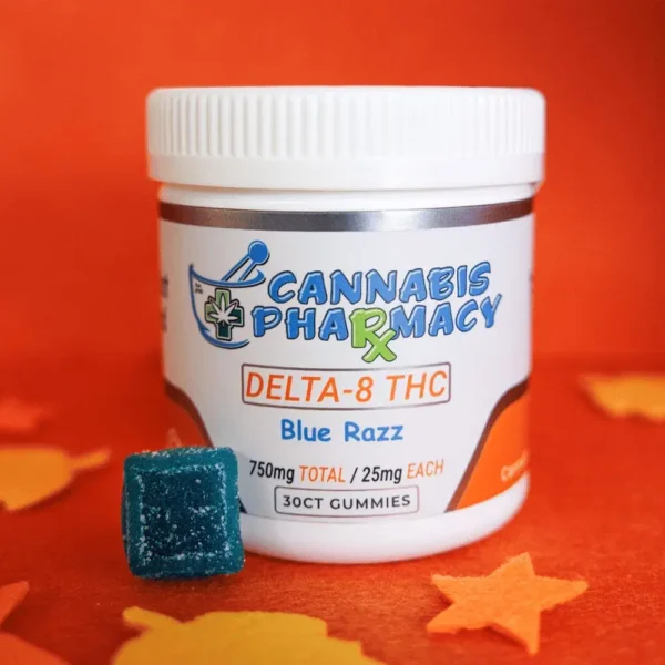 Elite Cannacy Delta-8 THC Gummies | 25mg – Blue Raspberry – 30ct - Image 2