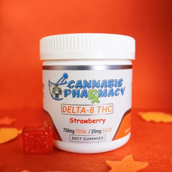 Elite Cannacy Delta-8 THC Gummies | 25mg – Strawberry – 30ct - Image 2