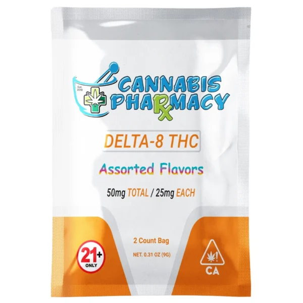 Elite Cannacy Delta-8 THC Gummies | 25mg – Assorted Flavors – 2ct