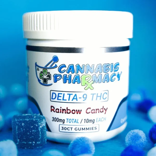 Elite Cannacy Delta-9 THC Gummies | 10mg – Rainbow Candy – 30ct - Image 2