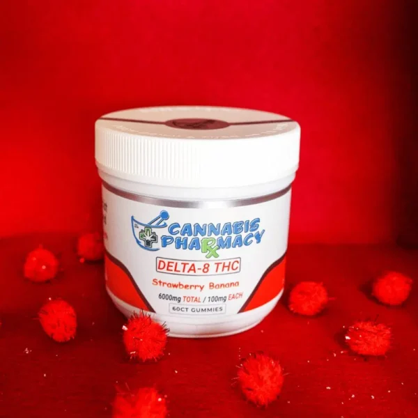 Elite Cannacy Delta-8 THC Gummies | 100mg – Strawberry Banana – 60ct - Image 2