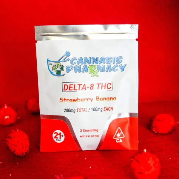 Elite Cannacy Delta-8 THC Gummies | 100mg – Strawberry Banana – 2ct - Image 2