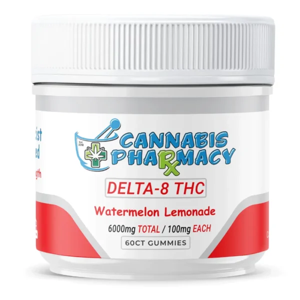 Elite Cannacy Delta-8 THC Gummies | 100mg – Watermelon Lemonade – 60ct