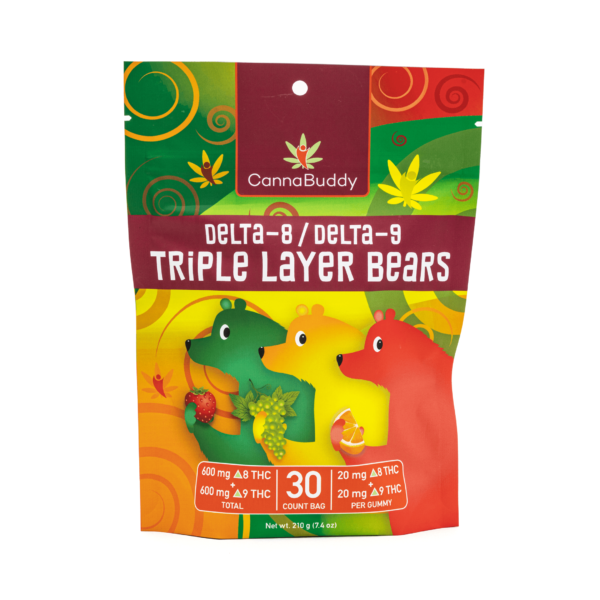 CannaBuddy Delta-8 / Delta-9 Triple Layer Bears (600 mg Total Delta-8-THC + 600 mg Total Delta-9-THC) - Image 2