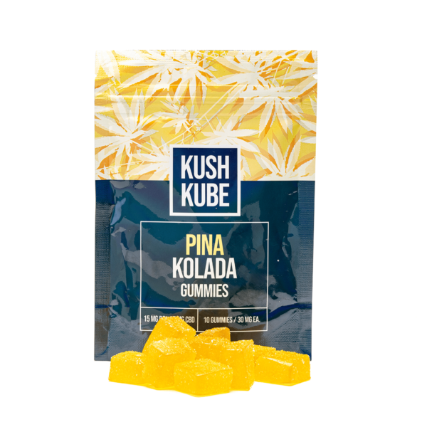 Kush Kube Delta-9 + CBD Gummies – Pina Kolada: A Tropical Fusion of Euphoria & Relaxation