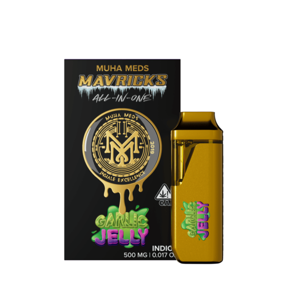 MUHA MEDS GARLIC JELLY LIVE ROSIN DISPOSABLE VAPE CARTRIDGE: Bold, Unconventional, and Potent