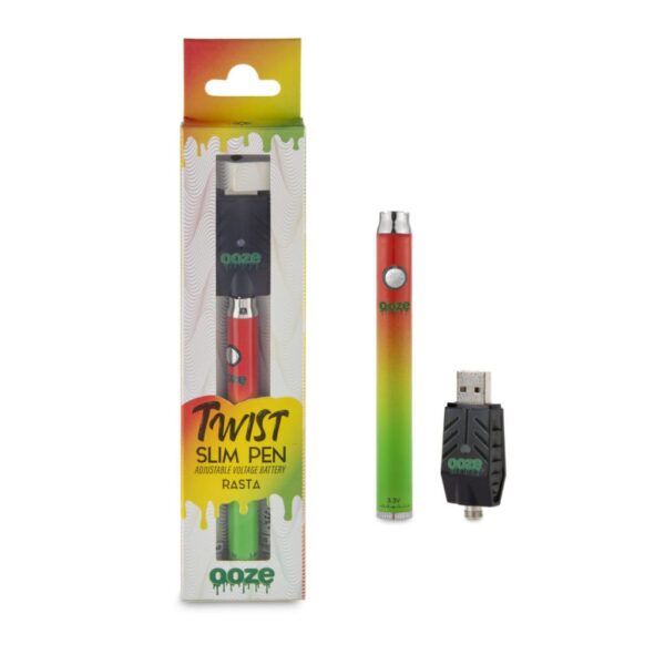 Ooze Slim Twist Pen Vape Battery – Rasta: A Bold Expression of Culture & Power