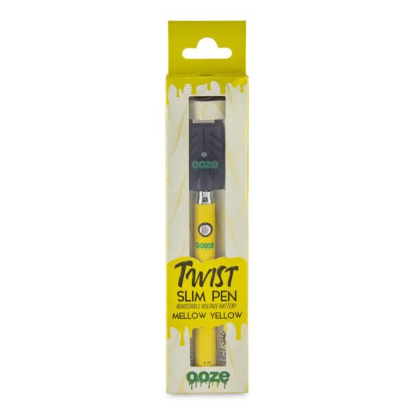 Ooze Slim Twist Pen Vape Battery – Yellow: Bright, Bold, and High-Performance - Image 3