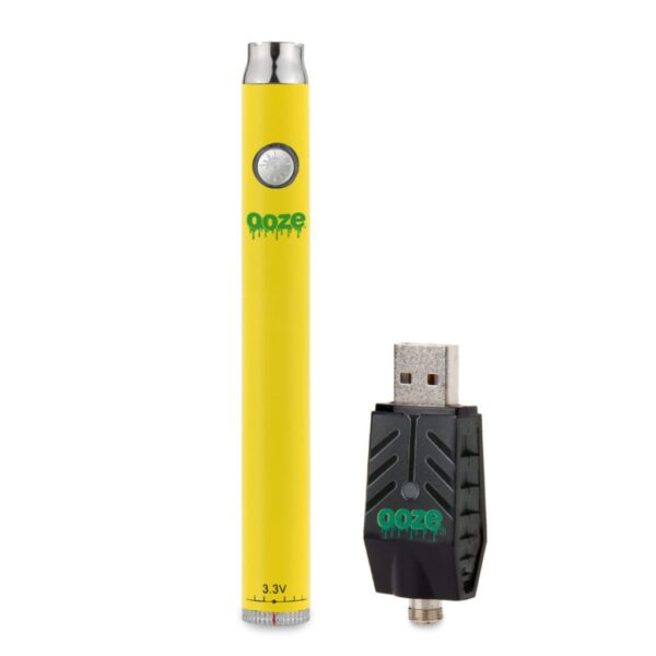 Ooze Slim Twist Pen Vape Battery – Yellow: Bright, Bold, and High-Performance