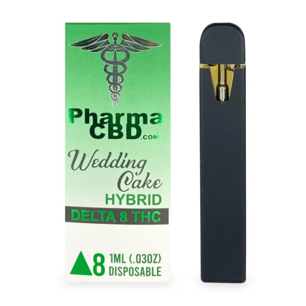 PharmaCBD Wedding Cake Delta-8-THC Disposable Vape Pen – Experience Relaxation and Euphoria