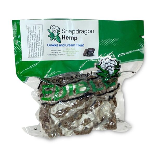 Snapdragon Delta-8-THC Cookies N Cream Cereal Treat (40 mg Delta-8-THC): A Delicious and Relaxing Edible Experience - Image 4