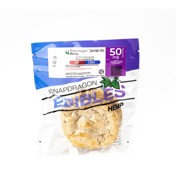 Snapdragon Delta-9 Live Resin and CBD White Chocolate Macadamia Cookies (20 mg Delta-9-THC / 25 mg CBD per Cookie): A Perfectly Balanced Delight - Image 2