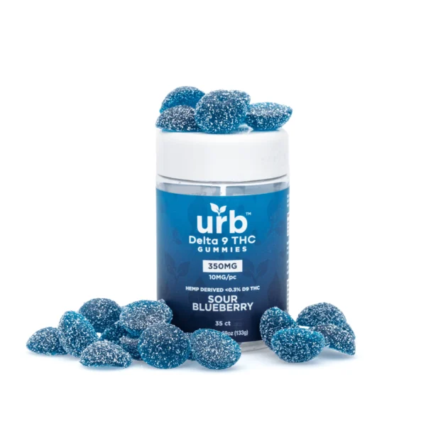Urb Delta-9-THC Gummies – Sour Blueberry (350 mg Total Delta-9-THC)