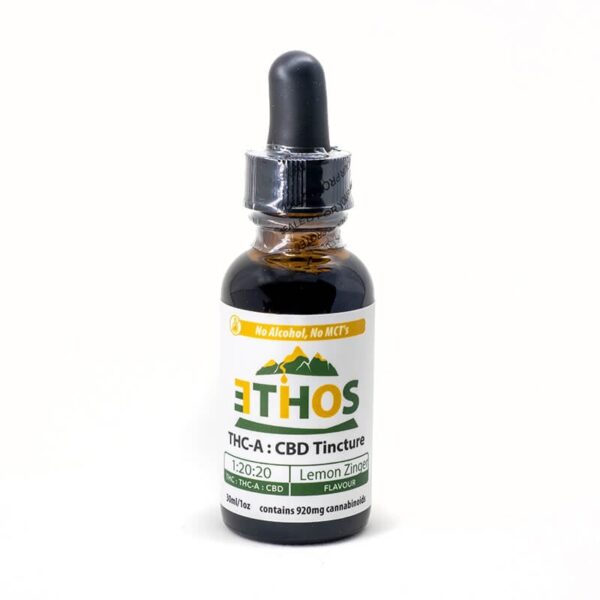 Ethos Tincture Lemon Zinger THC-A:CBD – A Full-Spectrum Wellness Solution